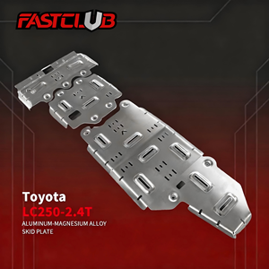 Cubierta Protectora para Motor de Coche FASTCLUB Toyota PRADO LC250_<span class=keywords><strong>B</strong></span> 5/8mm, Acabado de Aleación de Aluminio Natural, Orificio Original 1998-2007 - Product Image 2