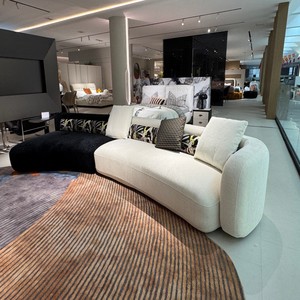 Set Divano Componibile Contemporaneo con Chaise Longue, Design Moderno e Durevole con Struttura in Legno di Quercia per Soggiorno - Product Image 2