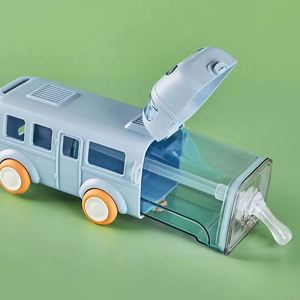 Bouteille d'eau minimaliste pour enfants de 500 ml sans BPA à double paroi avec paille rabattable pour l'école et le sport - Product Image 4