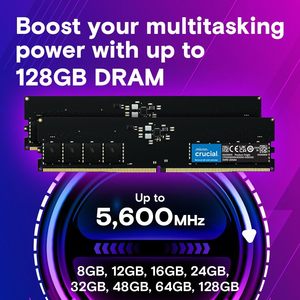 Memoria RAM DDR5 de 32 GB, 5600 MHz para Escritorio, Udimm de 288 Pines, Compatible con la 13ª Generación de Core y 7000 Boosts, Mejora el Rendimiento del Sistema - Product Image 3
