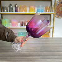 Bol chantant en cristal de quartz HF pour bain sonore thérapeutique, calice en cristal d'améthyste pour yoga et méditation