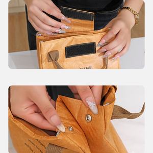 Sacs isothermes pour aliments chauds en papier Tyvek lavable écologique Baoren avec fermeture éclair, rétention de la chaleur, sacs à déjeuner isolés pour femmes et hommes - Product Image 4