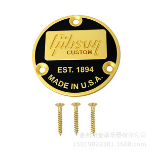 Cache-interrupteur en métal peint à la main pour guitare électrique <span class=keywords><strong>Gibson</strong></span> Epiphone EST 1894, gravure animale sur plaque arrière - Product Image 2