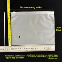 Usine Double Face Mat PE Vêtements Sac Horizontal Version Fermeture Éclair pour Chaussures Fourrure Stockage Semi Transparent Stock Emballage