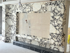 Panneau mural de luxe <span class=keywords><strong>en</strong></span> marbre italien Calacatta Viola avec veines violettes, <span class=keywords><strong>dalle</strong></span> de marbre pour revêtement mural d'hôtel et comptoir - Product Image 4