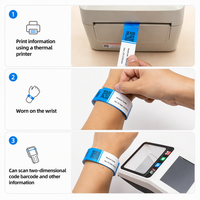Bracelet d'identification médical pour patient, imprimable à chaud, bracelet thermique imprimable 1" x 10" pour hôpital, sans danger pour tous les types de peau