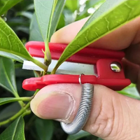 Couteau à pouce multifonction, sécateur de jardin, outil de cueillette de fruits, lame de coupe sécurisée, anneaux de protection des doigts, attrape-fruits