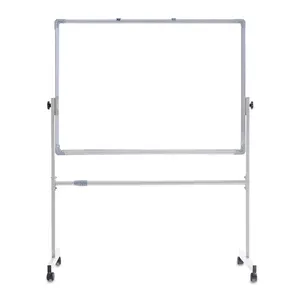 adjustable height 360 reversible double sided magnetic dry erase board large mobile rolling whiteboard with stand on wheels