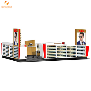 Kính mát sang trọng <span class=keywords><strong>kiosk</strong></span> hiển thị độ bóng cao kết thúc màu trắng với điểm nhấn màu đỏ rực rỡ cao cấp cho kính hiển thị - Product Image 5