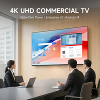 Écran commercial grand format Amdox 4K UHD Android 14 pour mur vidéo, idéal pour réunions, conférences, magasins de détail, métros, ascenseurs, 8 Go de RAM