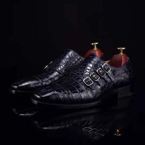 Zapatos de Hombre Personalizados Tipo Mocasín con Diseño de Cocodrilo, Cuero Genuino, Estilo Monk, Zapatos Clásicos para Fiesta - Product Image 3