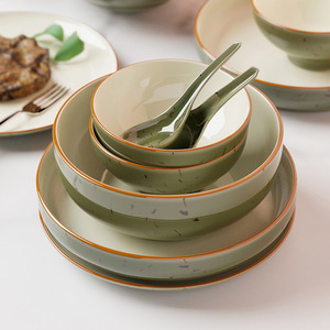 Vajilla de Cerámica Moderna y Lujosa, Juego de Cubiertos de Calidad para Hotel y Restaurante, Tazón, Plato y Cuchara para Cocina Doméstica - Product Image 3