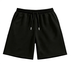 Short en molleton pour homme, coupe décontractée, taille élastique avec cordon de serrage, confortable, mi-long, avec poches, idéal pour le sport et la détente - Product Image 1