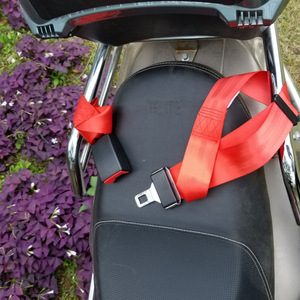 Ceinture de sécurité pour enfant pour scooter électrique, sangles de bagages pour siège arrière, harnais réglable rouge - Product Image 1