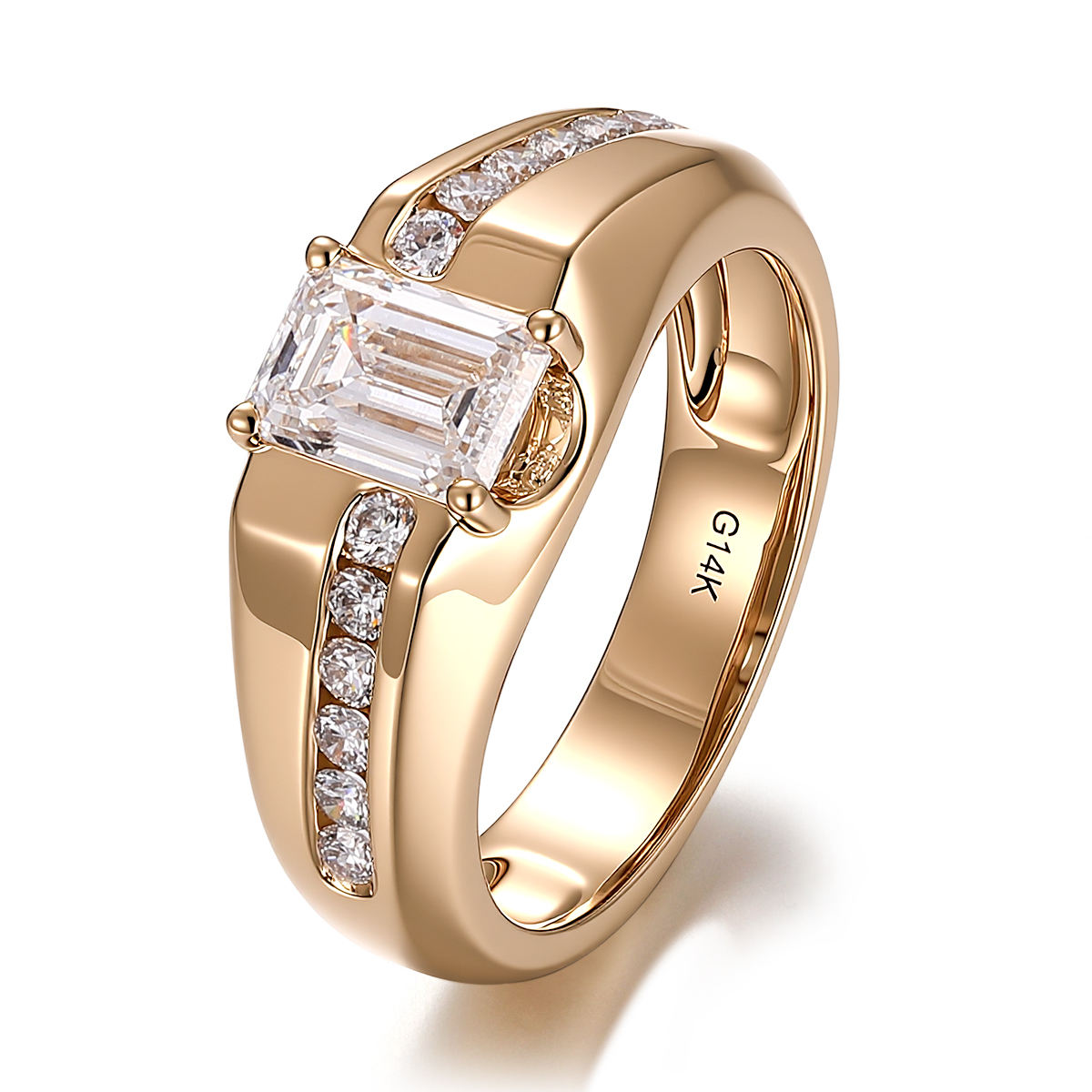 แหวนเพชรแล็บทองคำแท้ 14K