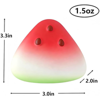 Jouets Squishy Pastèque Anti-Stress pour Adultes, Boules de Pâte Fruitée, Jouets Fidget, Balles Extensibles pour Soulager l'Anxiété