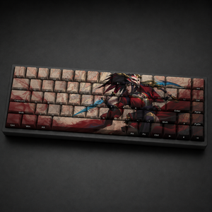 Keycaps PBT Personalizzati LOL Blood <span class=keywords><strong>Moon</strong></span> Akali 68 Tasti con Stampa Laterale a Sublimazione, Profilo Cherry per Tastiera Meccanica - Product Image 1