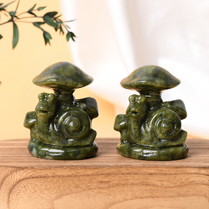 Venta al por Mayor de Piedras Curativas de Cristal Natural de Alta Calidad, Decoración de Cristal de Jade Xiuyan en Forma de Caracol - Product Image 2