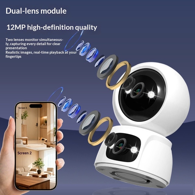 FY867 Wireless WiFi Smart Camera | 1080P HD Dual-Band, Automatic Tracking and Night Vision | 360° PTZ Security Camera