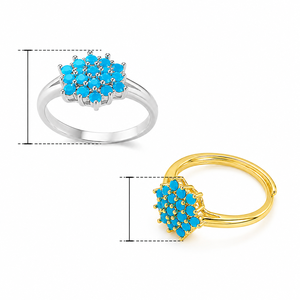 Anello regolabile a forma di fiore colorato con apertura, design alla moda, gioiello da indossare tutti i giorni per le donne - Product Image 5