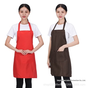 <span class=keywords><strong>Tablier</strong></span> en polyester uni anti-taches, design uniforme promotionnel pour mariages, banquets, fêtes, vente en gros, texte imprimé - Product Image 2