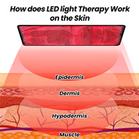 Couverture de luminothérapie IDEATHERAPY UL-Standard étanche à la lumière rouge, tapis de luminothérapie rouge pour le corps entier, idéal pour le yoga, la gym et la maison