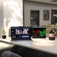 Extensor de Pantalla para Portátil, Monitor de 14 Pulgadas, IPS 1080P 60Hz 16:9, Tipo-C/USB-A, Altavoz Integrado, Compatible con Windows y Mac, para Negocios