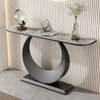Meubles de salon Foshan, ensembles de meubles de luxe, table console en métal moderne, table de couloir miroir à vendre CT032