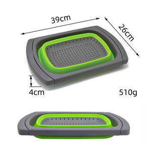 <span class=keywords><strong>Scolapasta</strong></span> Pieghevole da Appoggio con Manici Estensibili, Cesto Filtrante Retrattile da Cucina - Product Image 3