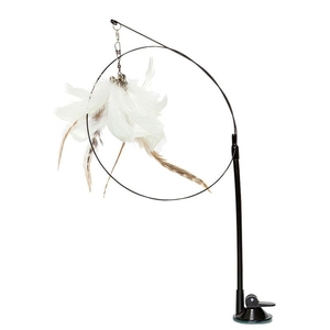 Nouveauté 2026 : Jouet interactif pour chat à ventouse avec tête en plumes, stimulant l'instinct de chasse naturel du chat, pour l'interaction et la stimulation du mouvement des animaux de compagnie - Product Image 6