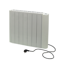 Blanco montado en la pared calentamiento rápido temporizador digital programación bloqueo de teclado 1000 W calentador de habitación de aluminio de convección libre