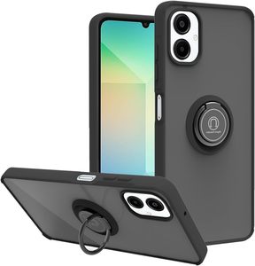 Fundas de teléfono móvil con soporte de anillo <span class=keywords><strong>para</strong></span> <span class=keywords><strong>Samsung</strong></span> <span class=keywords><strong>Galaxy</strong></span> A06 A16 A36 A56, soporte giratorio, funda trasera de teléfono mate dura de goma suave - Product Image 1
