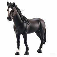 Figurines de chevaux en plastique personnalisées en gros, modèles réalistes d'animaux de ferme, jouets, décoration de gâteaux, cadeau éducatif pour enfants