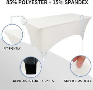 Özel Logolu Spandex Masa Örtüsü 180 cm Elastik Uyumlu Masa Örtüsü Partiler Etkinlikler Güzellik Salonu İş Etkinlikleri için - Product Image 4