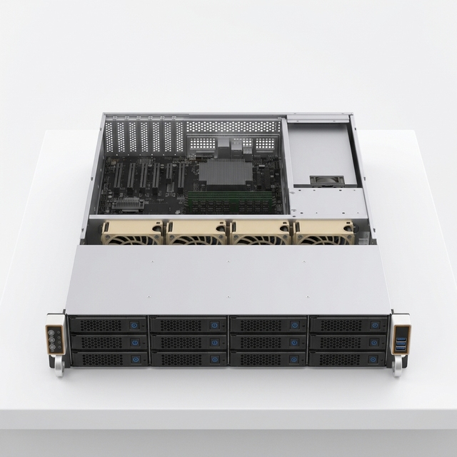 Ultra Rack 2U 8-Bay MicroATX NAS Server Chassis with Fan L520mm Steel USB Ports for ATX Power Supply and Stock