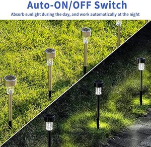 Lampe solaire de jardin en acier inoxydable personnalisable, étanche IP44, éclairage extérieur pour pelouse et aménagement paysager, livraison directe d'usine - Product Image 6
