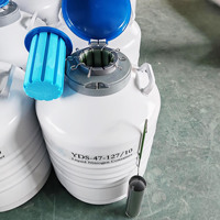 Réservoir d'azote liquide en acier inoxydable JX 47L YDS-47-127 pour la conservation du sperme animal, garantie de 5 ans, durée de conservation statique de 130 jours