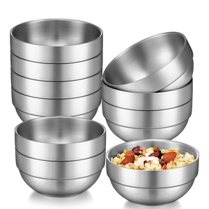 10Cm 12Cm 14Cm Đôi Tường Thép Không Gỉ Thực Phẩm Phở Súp Bát Gạo Cho Bé Ăn - Product Image 1