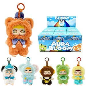 JOPARK ODM simpatico in vinile di plastica con farcito portachiavi con animale scatola cieca peluche bella volpe bendata occhi tornanti peluche - Product Image 1