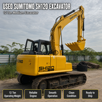 Vente Flash : Excavatrice sur chenilles SUMITOMO120 d'occasion, 12 tonnes, système hydraulique complet, bon état, livraison rapide, expédition mondiale