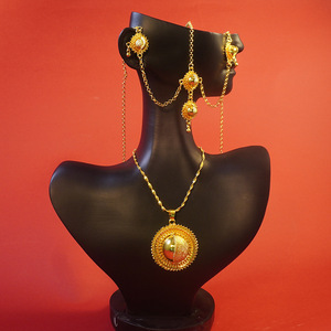 Conjunto de Joyería para Mujer de Eritrea, Collar, Aretes, Pulsera, Horquilla y Cadena para la Frente de Etiopía, para Matrimonio - Product Image 2