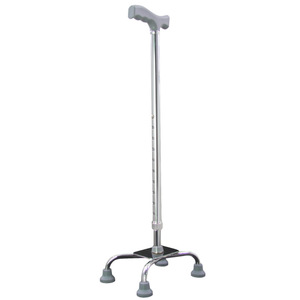 Canne télescopique antidérapante à quatre pieds en acier inoxydable, réglable en hauteur, aide à la marche pour personnes âgées - Product Image 3