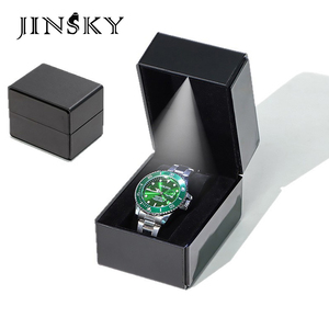 Boîte à montre en cuir PU de luxe avec miroir et lumière LED, universelle pour hommes et femmes, étui de rangement pour montre-bracelet, emballage cadeau - Product Image 1