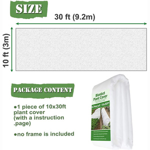 Couvre-<span class=keywords><strong>plantes</strong></span> Protection contre le gel Couvre-rangée flottant 0,9 oz/yd² Tissu de jardin Couvre-<span class=keywords><strong>plantes</strong></span> <span class=keywords><strong>pour</strong></span> la protection contre le gel <span class=keywords><strong>d</strong></span>'hiver/le soleil et les parasites - Product Image 2