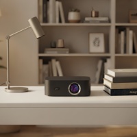 Mini Proyector Portátil A6 1080p para Cine en Casa, Negro, Smart Android 13, 420 Lúmenes, Altavoces Integrados, Video para Teléfono, LCD