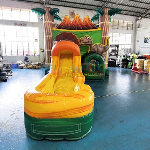 บ้านลมเป่าลมรูปไดโนเสาร์ทีเร็กซ์สำหรับเด็กเล่นกลางแจ้ง พร้อมสไลเดอร์ - Product Image 2