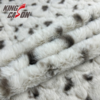 KINGCASON Chinesischer Hersteller Angenehmes Handgefühl 100% Polyester Geprägter Bedruckter Kaninchen-Kunstpelz für Heimtextilien