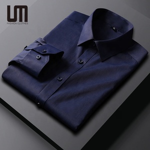 Liu Ming Customized Printed 2025 New Arrivals <strong>Men</strong> <strong>Clothes</strong> Formal Office Business Turn Down Collar Long Sleeve Dress Shirts - Product Image 2