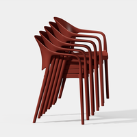 Chaise de salle à manger empilable en polypropylène de haute qualité, fauteuil en plastique pour salon, jardin et maison