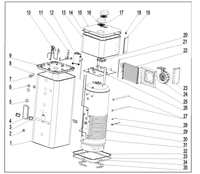 Calentador de Agua con Bomba de Calor Todo en Uno Sunrain Square A++ IoT OTA, 21 Idiomas, 150g R290, WIFI, Tanque de Acero Inoxidable Dúplex